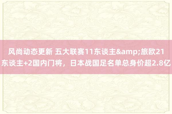 风尚动态更新 五大联赛11东谈主&旅欧21东谈主+2国内门将，日本战国足名单总身价超2.8亿