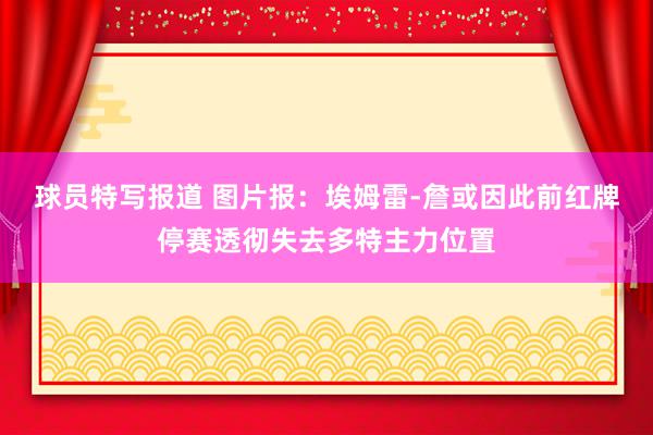 球员特写报道 图片报：埃姆雷-詹或因此前红牌停赛透彻失去多特主力位置